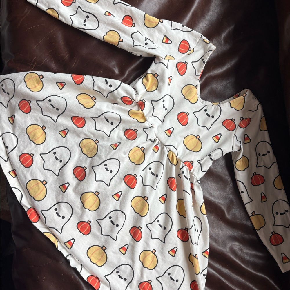 Monica + Andy: Cute Ghost and Pumpkin Print Dress